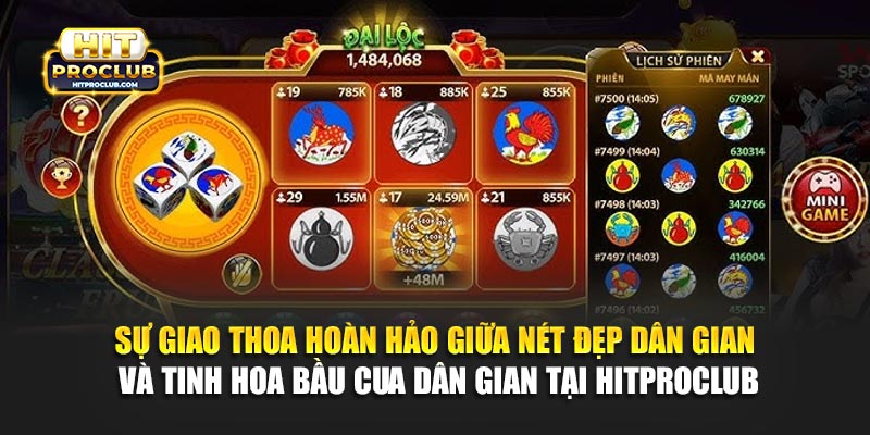 Sự giao thoa hoàn hảo giữa nét đẹp dân gian và tinh hoa Bầu Cua dân gian tại Hitproclub