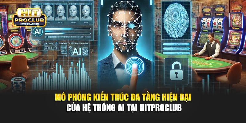 Mô phỏng kiến trúc đa tầng hiện đại của hệ thống AI tại Hitproclub